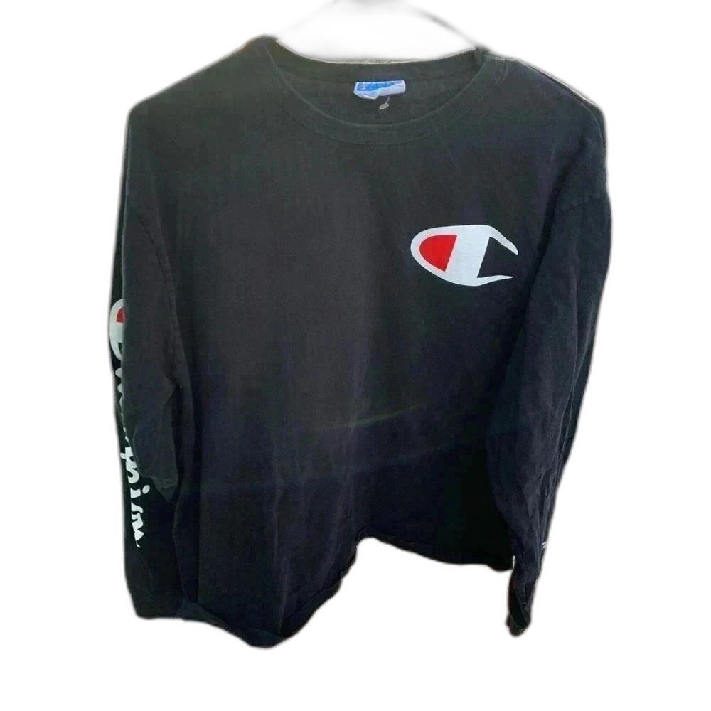 Champion Mens Long Sleeve Black White Red
